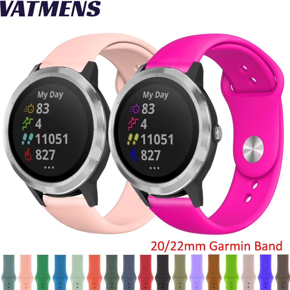 Top Trends: 20mm 22mm Silicone Strap For Garmin Vivoactive 3 4 Band Watch Venu 2 SQ Forerunner 645 Smartwatch Wristband Bracelet Watchband Shoppable Styles