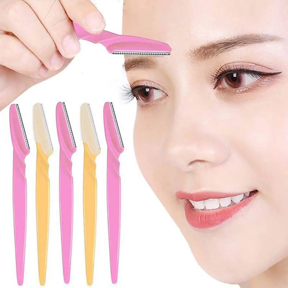 Top Trends: 3 / 10Pcs Eyebrow Razor Eyebrow Trimmer Women Face Razor Hair Remover Eye Brow Shaver Blades For Cosmetic Beauty Makeup Tools Shoppable Styles