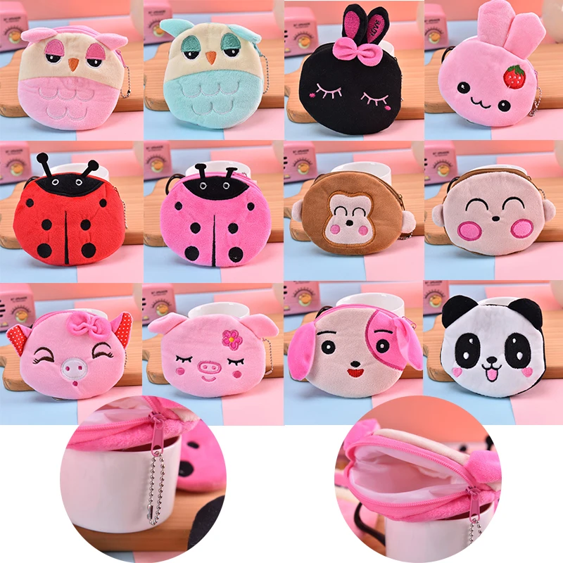 Top Trends: Women Coin Purse Cartoon Cute Zipper Plush Coin Purse Pouch Portable Cartoon Wallets Children Earphone Bag Wallet Bag Key Holder Shoppable Styles