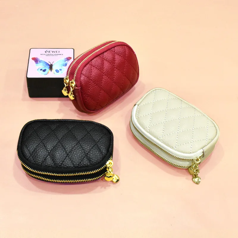 Top Trends: Coin Purse Women Mini Wallets Clutch With Zipper Change Purse Small Coin Pouch Bag Female Quilted Pouch Key Card Holder Wallet Shoppable Styles