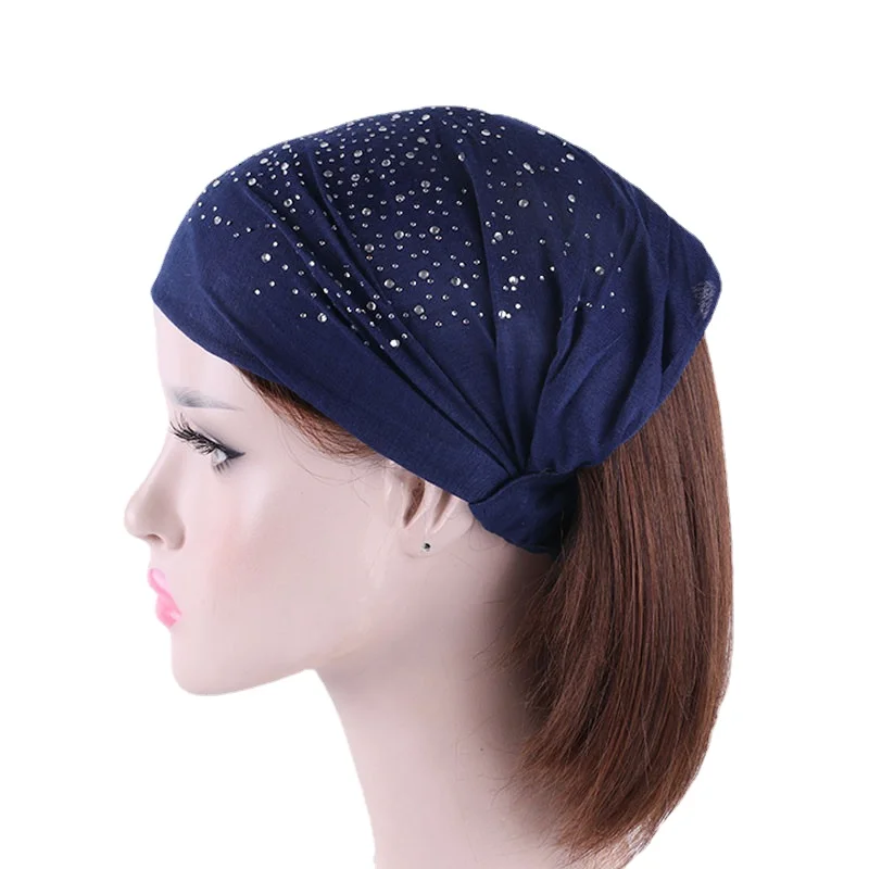 Top Trends: Hot Fix Rhinestone Hair Bands Wide Elastic Hair Bands Wide Stretch Women Headbands Headpiece Headwrap Turban Headwear Shoppable Styles