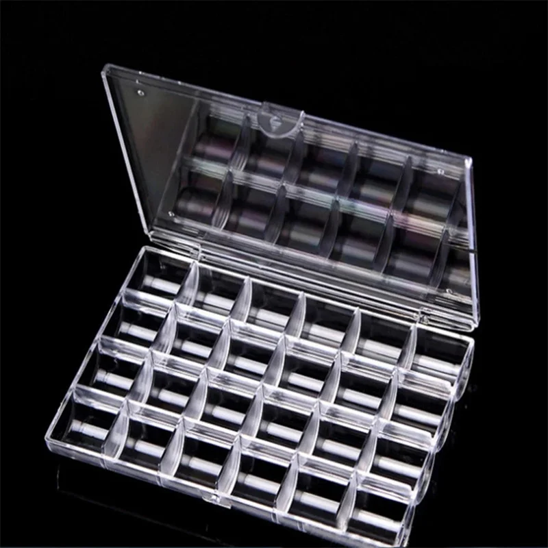 Top Trends: Transparent Nail Art Storage Box Multiple Grids White Plastic Organizer Box Nail Charm Decoration Tip Container Nail Take InTool Shoppable Styles