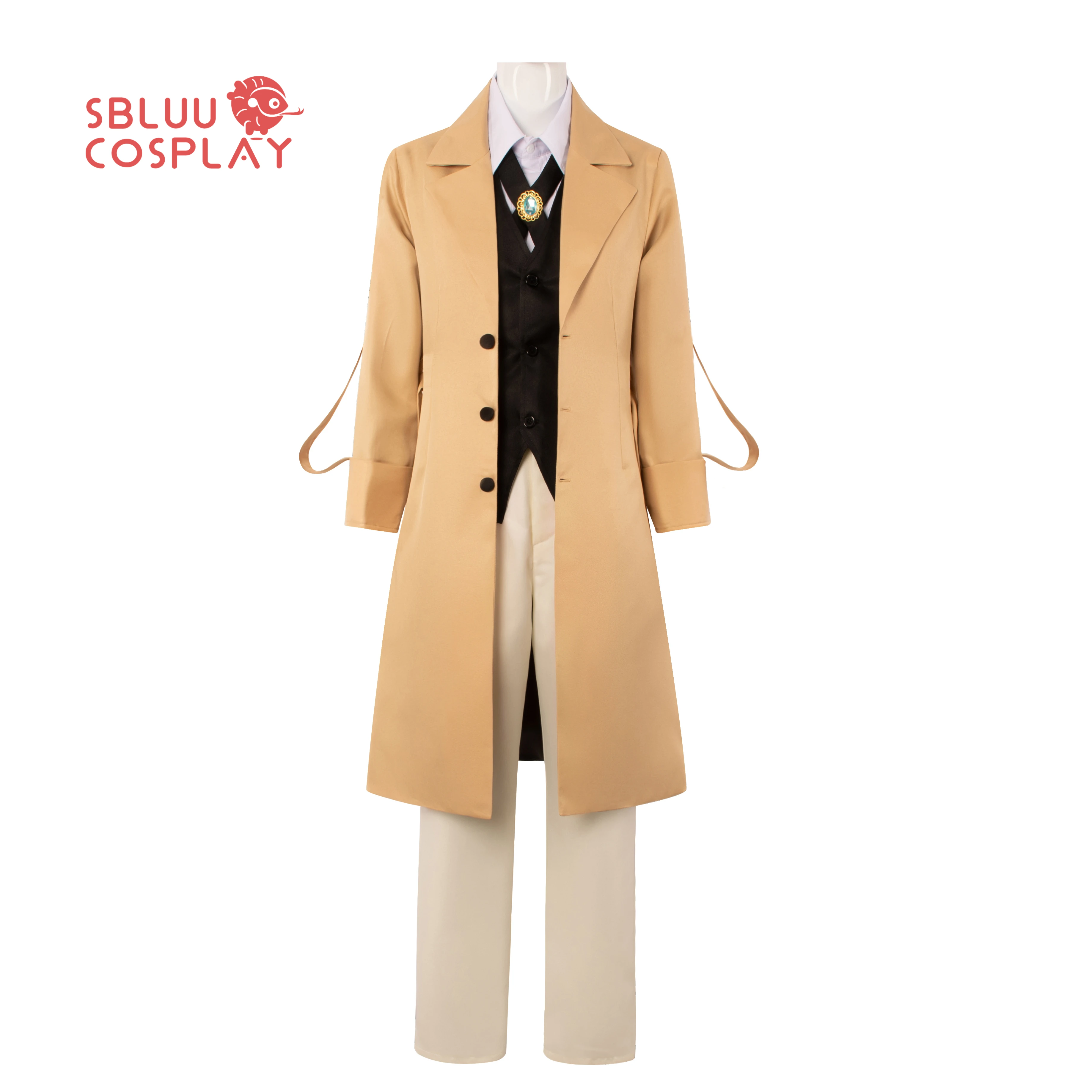 Top Trends: SBluuCosplay Osamu Dazai Cosplay Costume Long Jacket Coat Halloween Christmas Costume Shoppable Styles