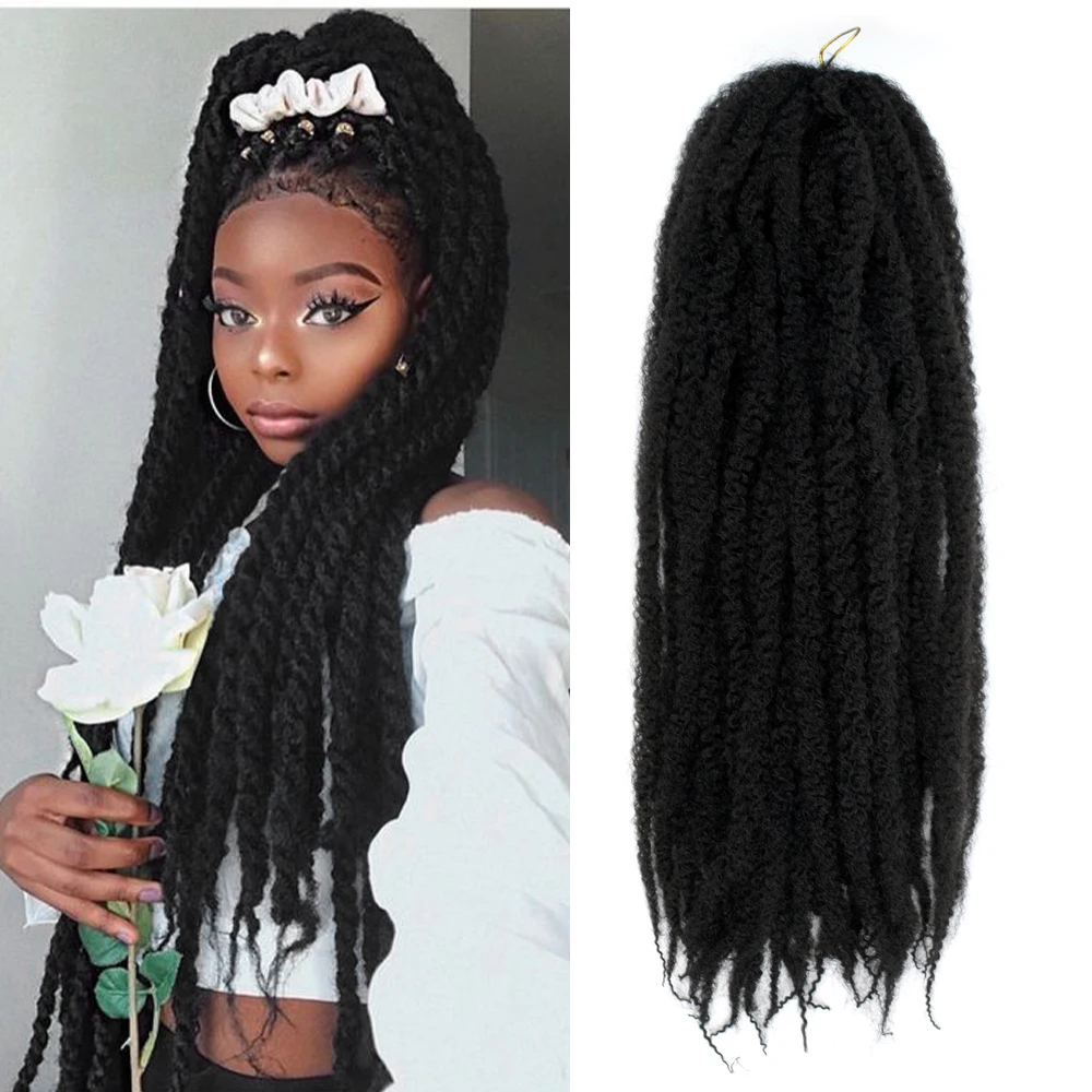 Top Trends: 24inch Synthetic Soft Marley Braids Hair 100g Kinky Twist Hair Ombre Brown Grey Crochet Braiding Hair Extensions For Black Women Shoppable Styles