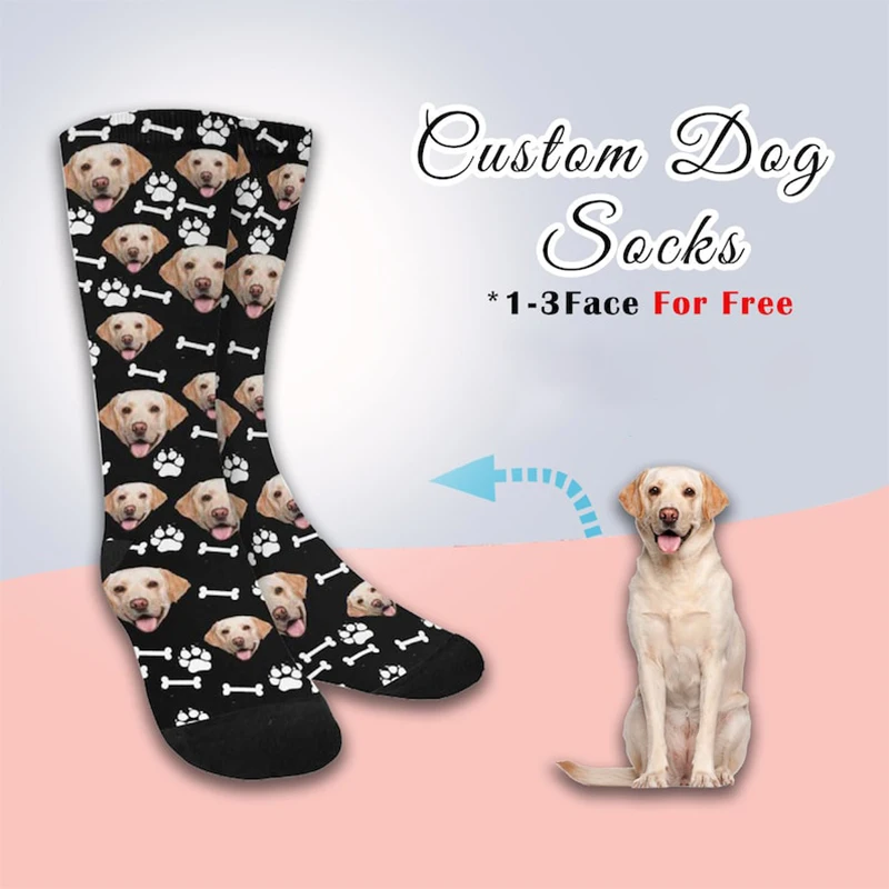 Top Trends: Colorful Custom Novelty DIY Men&Women Socks Funny Print Dog Personalized Your Face Photo On Sock Send Friends Gift Unisex Shoppable Styles