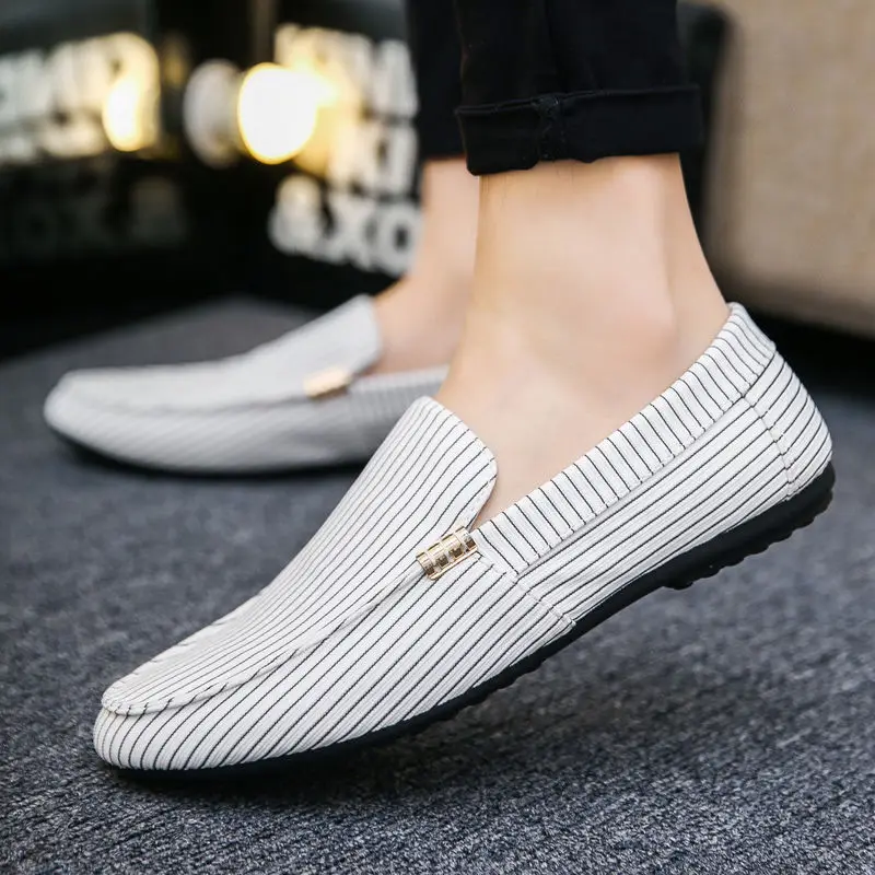 Top Trends: Spring And Summer Men&#039;s Loafers Large Size Light And Comfortable Flat Shoes Men&#039;s Breathable Non-slip Soft Casual Canvas Shoes Shoppable Styles