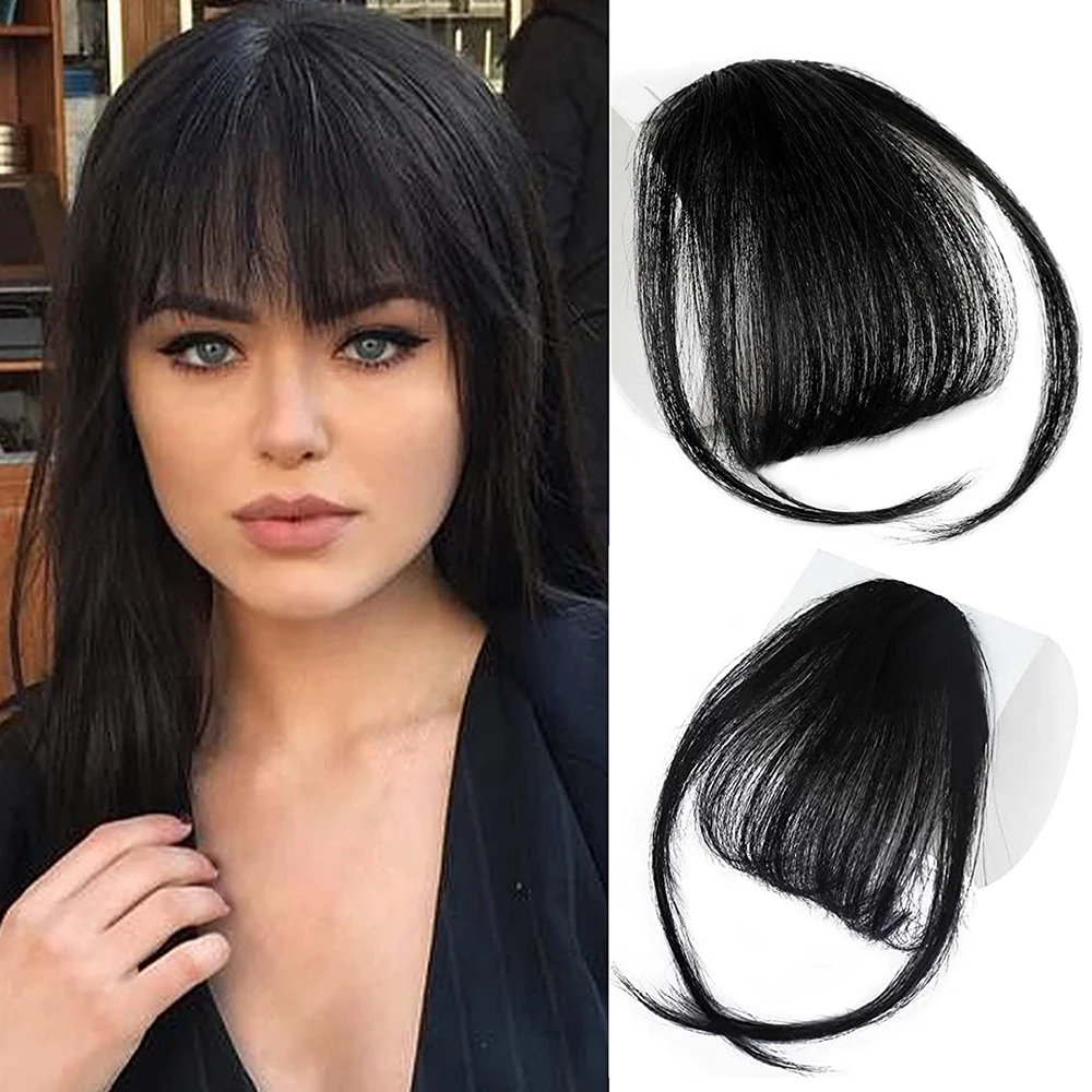 Top Trends: Bangs Hair Clip Wispy Bang Clip On Air Bangs Natural Fringe Front Flat Bang One Piece Straight Hair For Women(Wispy Bangs, Dark B Shoppable Styles