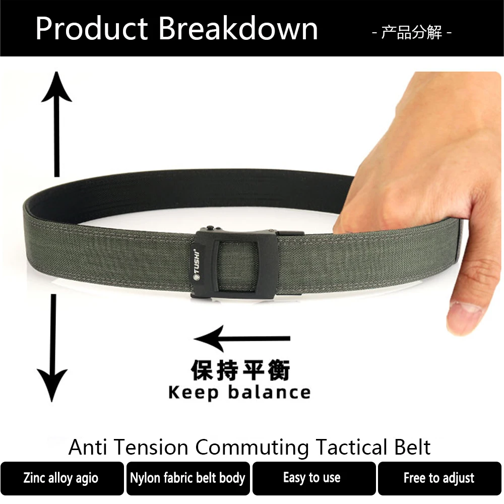 Top Trends: TUSHI Belt Men Outdoor Hunting Metal Tactical Belt Multi-function Alloy Buckle High Quality Marine Corps Canvas Hanging Gun Belt Shoppable Styles - Image 3