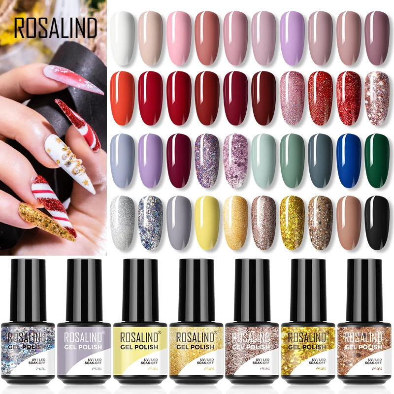 Top Trends: ROSALIND Gel Nail Polish 88 Color Gel Polish Mini All For Manicure Nail Art Design Semi-Permanent Soak Off Gel Varnish Base Top Shoppable Styles