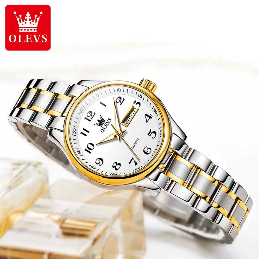 Top Trends: OLEVS 5567 Women's Wrist Watch Original Luxury Watches For Ladies Waterproof Stainless Steel Quartz Woman Wristwatch Gold 2022 T Shoppable Styles