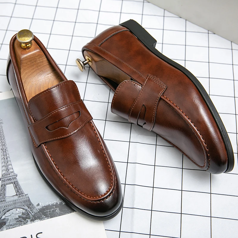 Top Trends: High Quality Classic Men Casual Penny Loafers Driving Shoes Fashion Male Comfortable Leather Shoes Men Lazy Tassel Dress Shoes Shoppable Styles