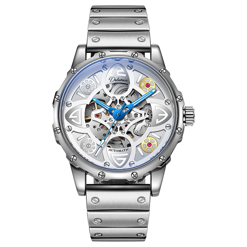 Top Trends: Automatic Mechanical Watch Men Luxury Brand Stainless Steel Skeleton Watches Male Luminous Clock Relogios Masculinos Shoppable Styles