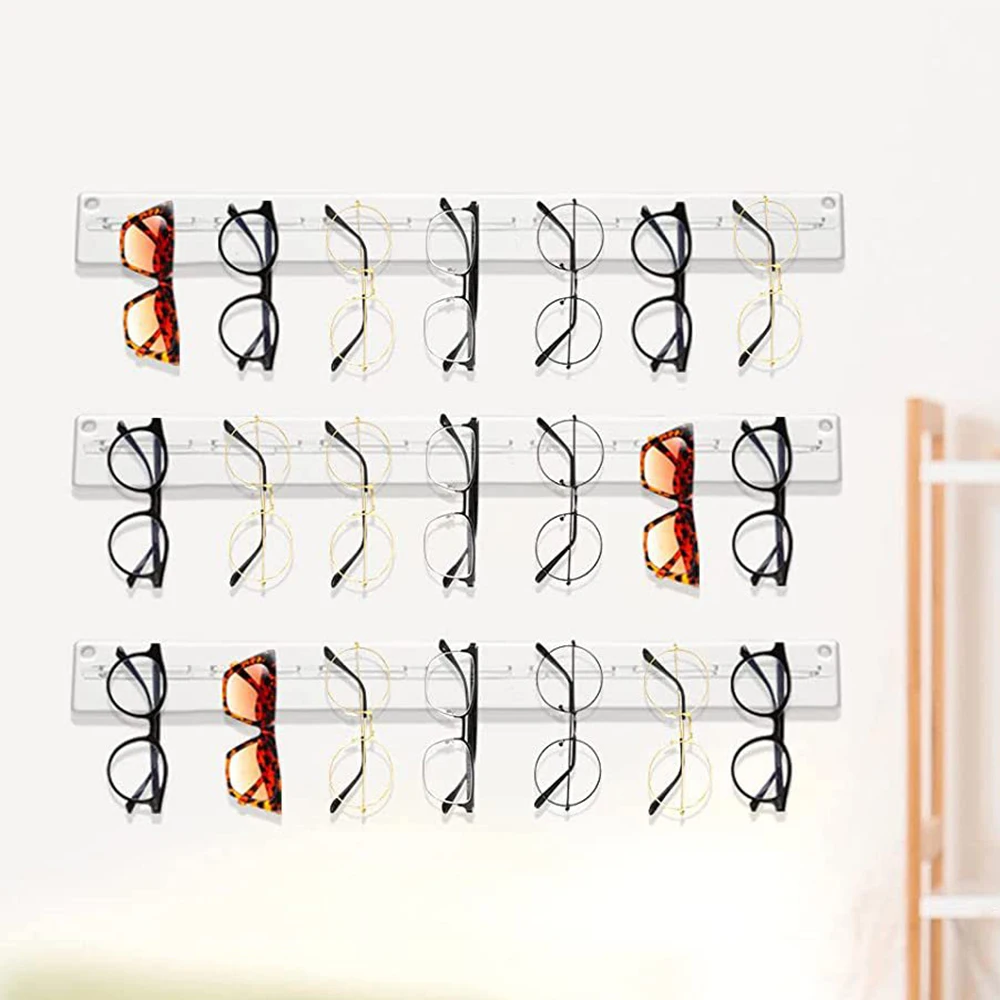 Top Trends: Transparent Acrylic Glasses Holder Wall Mounted Sunglasses Organizer Storage Rack Eyeglasses Display Hanger Rack Jewelry Shelf Shoppable Styles