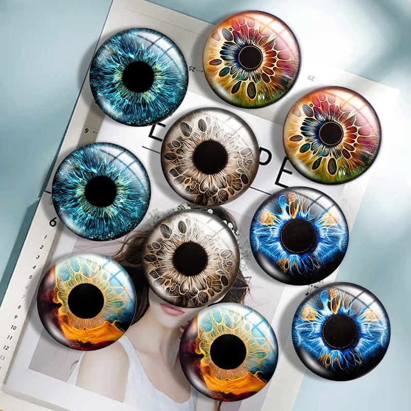 Top Trends: Eyes Available 10pcs 12mm / 16mm / 18mm / 25mm Round Photo Glass Cabochon Demo Flat Back Making Findings Shoppable Styles