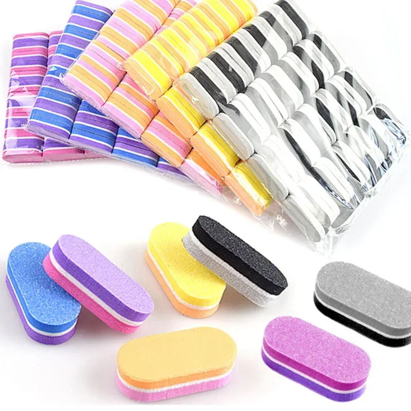 Top Trends: 10 / 20 / 40Pcs Double Color Mini Nail Sponge File Buffer Block Buffing Sanding File Pedicure Manicure Tool Gel Suplies Accessories Shoppable Styles