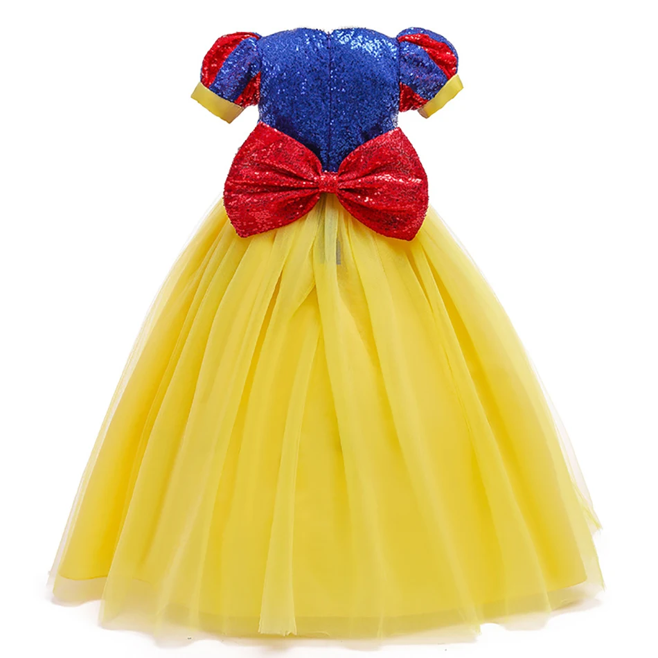 Top Trends: Sequins Girl Snow White Fancy Dress Girls Kids Carnival Christmas Party Princess Costume Children Birthday Performance Clothes Shoppable Styles - Image 3