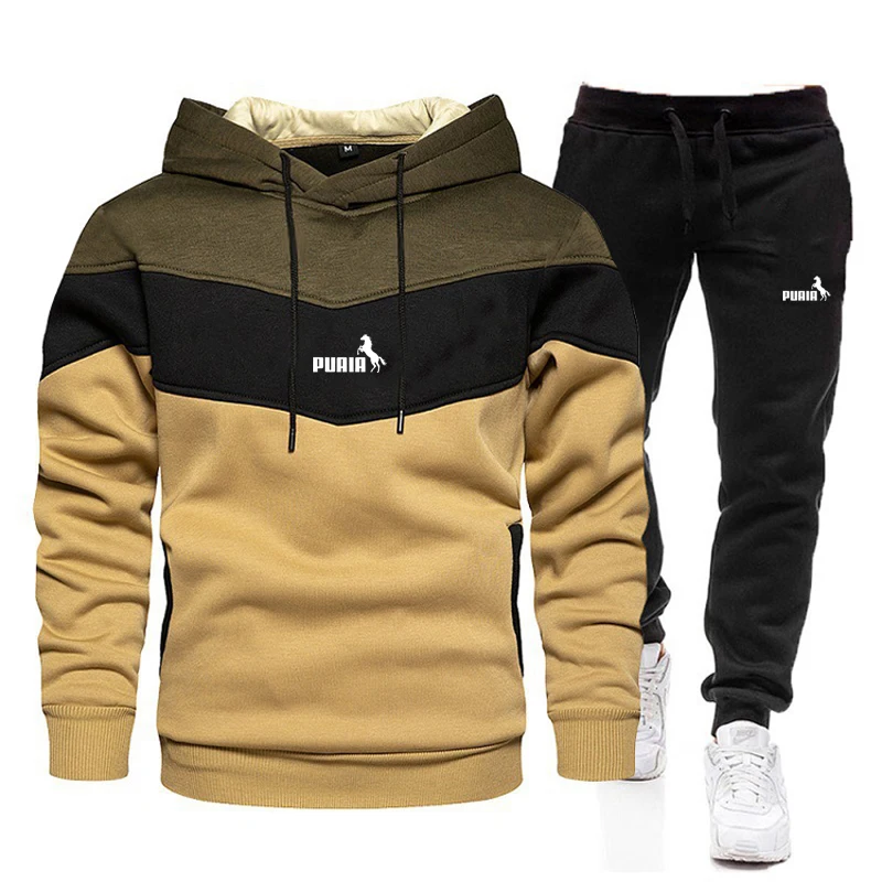 Top Trends: Spring And Autumn Men&#039;s Leisure Sports Set Couple Pullover Outdoor Running Fitness Sports Hoodie Fashion Splice Sweater Men&#039;s Shoppable Styles