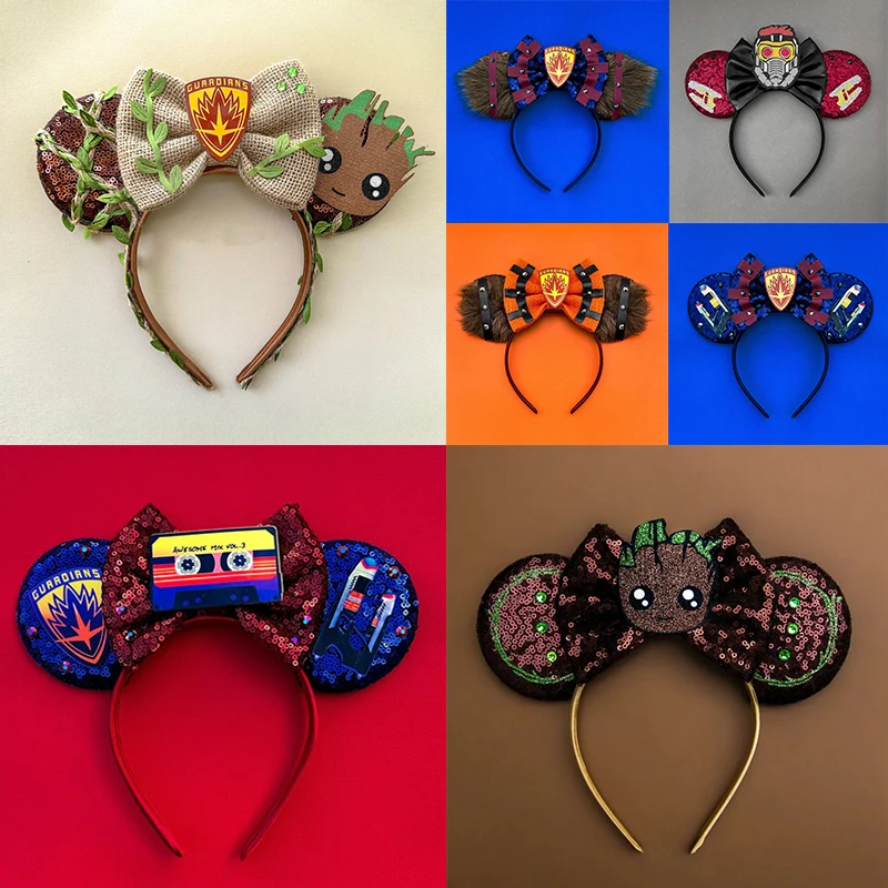 Top Trends: Disney Guardians Of The Galaxy Headbands For Women Marvel Groot Hairband Girl Star-Lord Bow Rocket Raccoon Ears Hair Accessories Shoppable Styles - Image 2