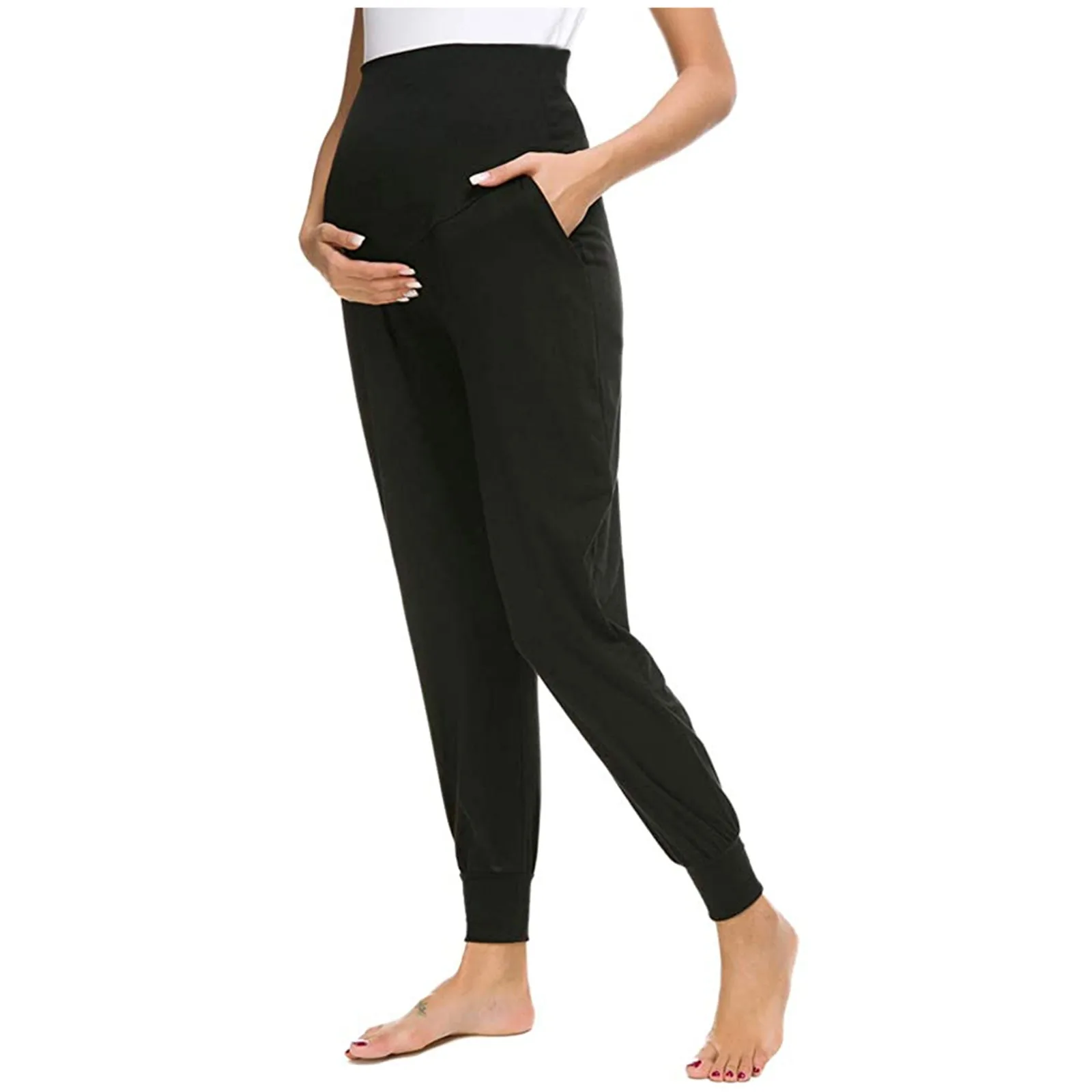 Top Trends: Summer Maternity Pants Pregnancy Women Clothes Loose Casual Pants Trousers Yoga Jogger Workout Pants Maternity Legging Sportwear Shoppable Styles - Image 2