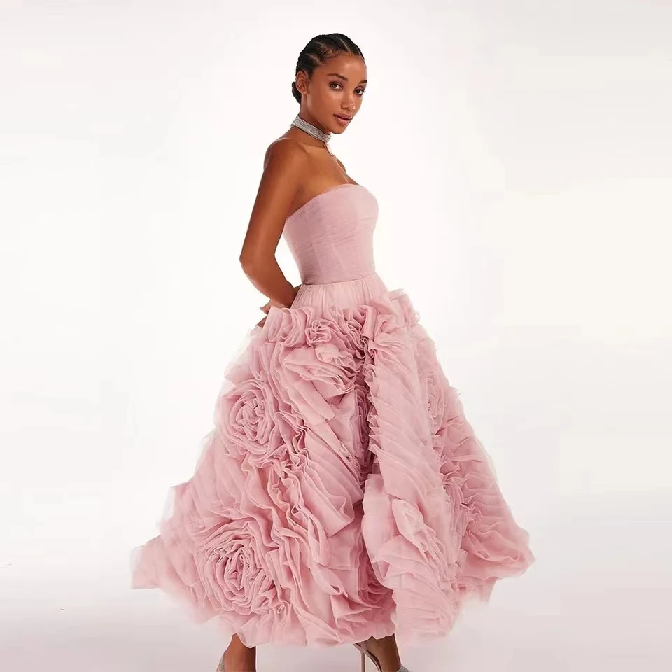 Top Trends: J2602 Colorful Summer Baby Pink Tulle Girls Birthday Party Wearing Formal Evening Prom Gowns For Homecoming Shoppable Styles