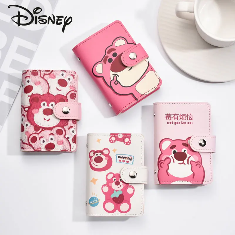 Top Trends: Disney Strawberry Bear Multifunctional Card Bag Large Capacity Multi Card Slot Card Holder Cartoon Cute Ladies Bank Card Bag Shoppable Styles