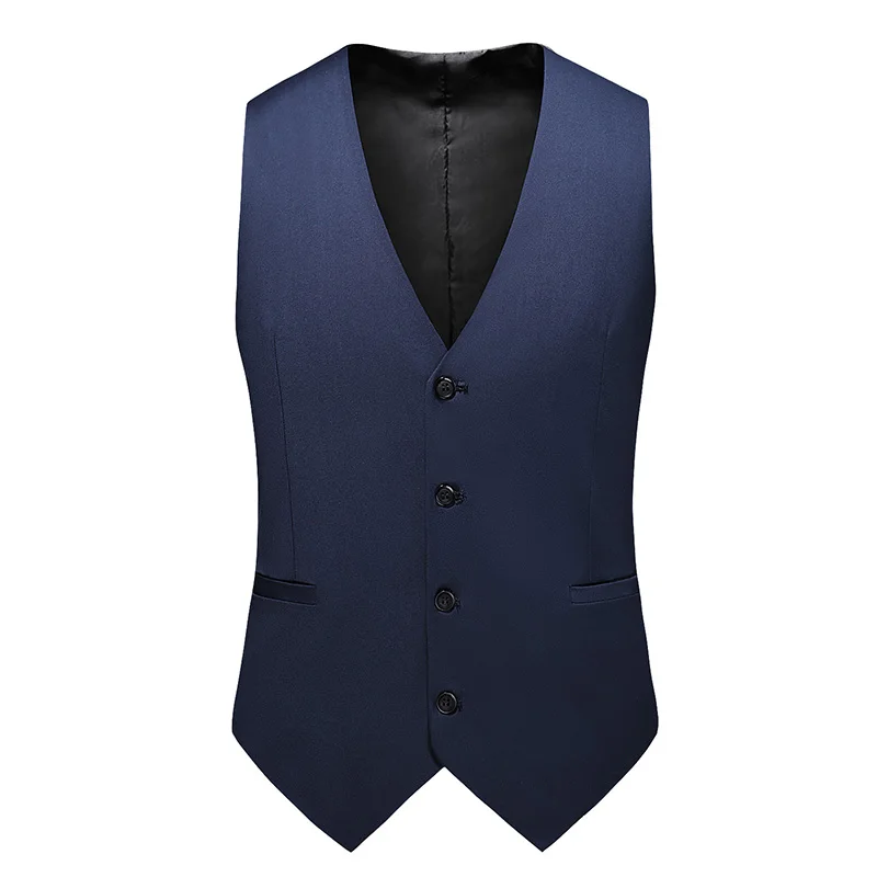 Top Trends: 2022 Men's Business Casual Suit Vest New Brand Clothing Gentleman Banquet Wedding Vest Black Royal Blue Navy Blue Gray 5XL 6XL Shoppable Styles