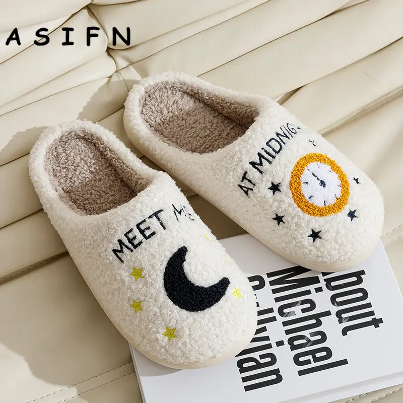 Top Trends: ASIFN New Taylor Style Winter Women's Slippers Meet Me At Midnight Cute Comfortable Slides Soft Flat Fur Slipper Fuzzy Shoes Shoppable Styles