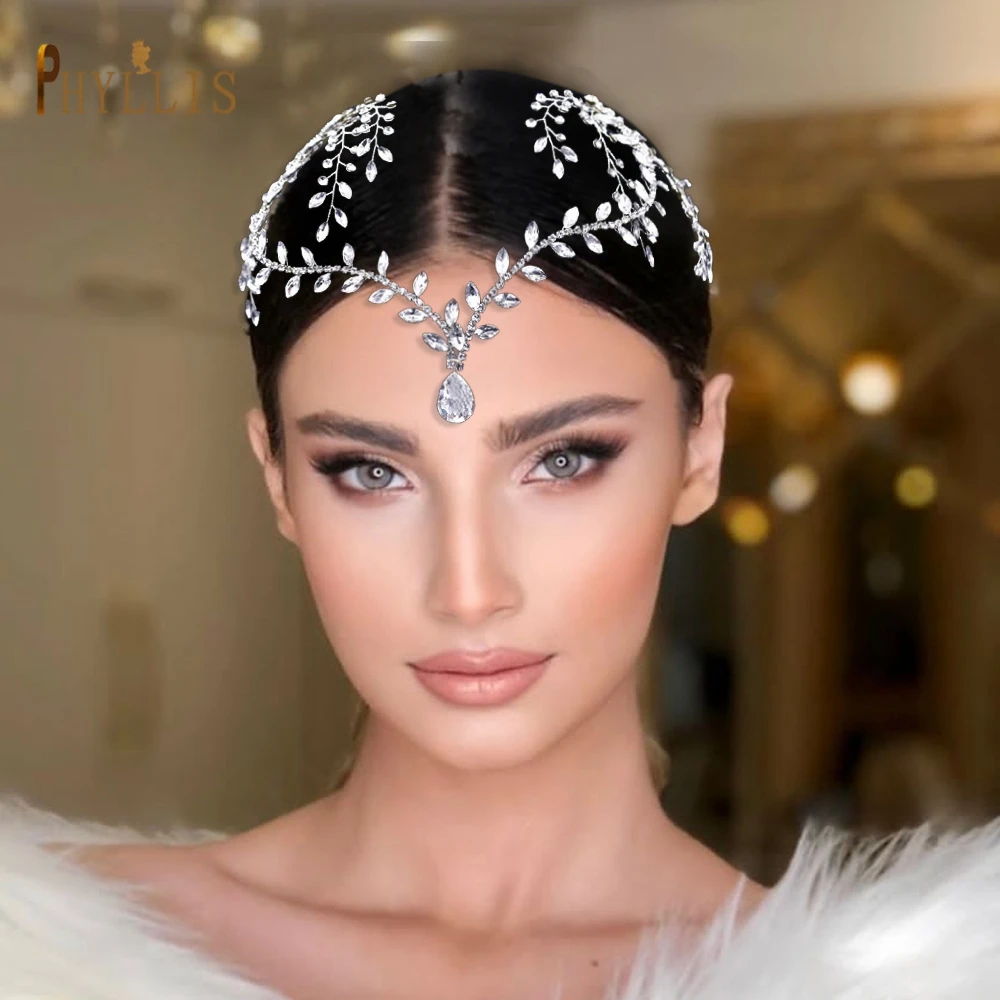 Top Trends: A445 Designer Forehead Headdress Bride Jewelry Wedding Hair Accessories Bridal Headwear Princess Women Tiara Party Headpiece Shoppable Styles