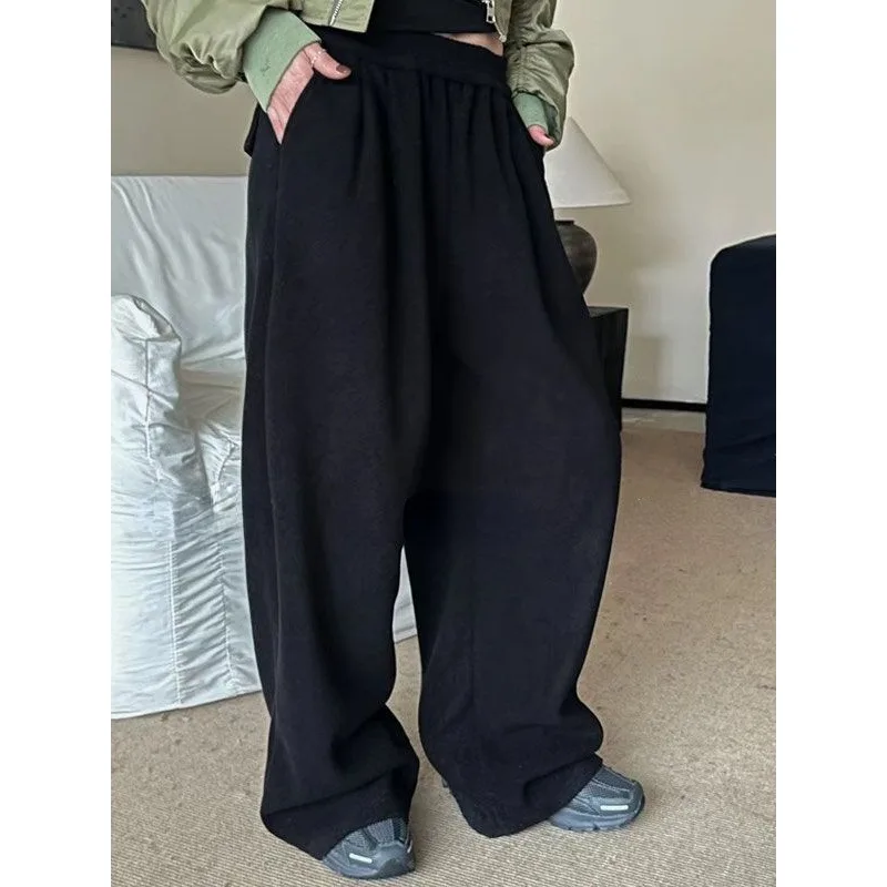 Top Trends: Deeptown Grey Sweatpants Women Baggy Korean Style Oversize Wide Leg Sports Pants Winter Trouser Casual Vintage Harajuku Fashion Shoppable Styles - Image 3