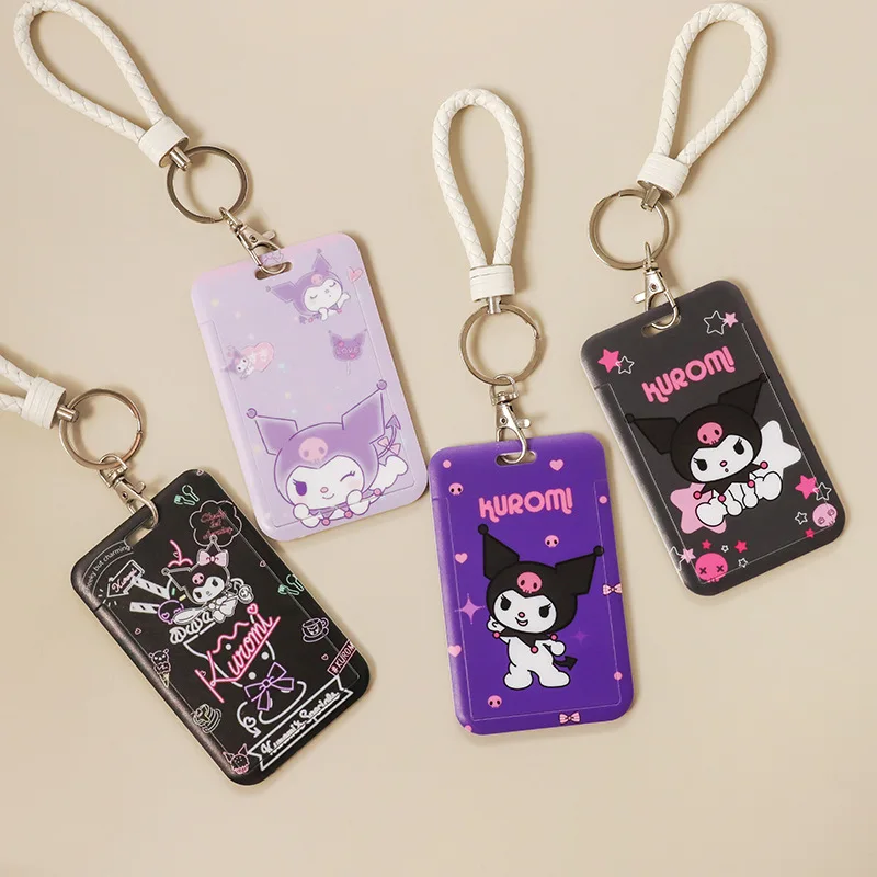 Top Trends: Original Sanrio Anime Hello Kitty Melody Kulomi PVC Card Holder Protective Case Student Campus Hanging Neck Bag Lanyard ID Cover Shoppable Styles - Image 2