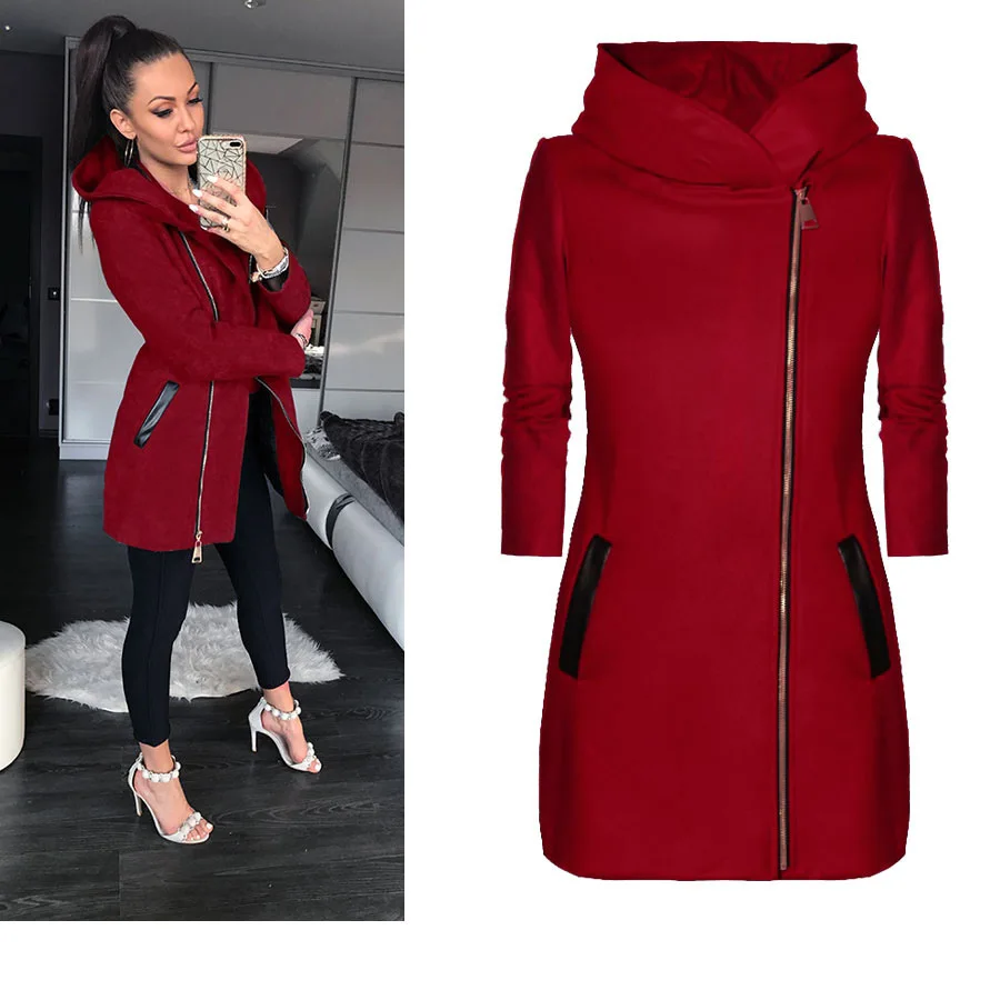 Top Trends: Women Hip Length Streetwear Hooded Extra Size Solid Jacket Coat Harajuku Warm Fleece Light Weight Autumn Winter Outwear Zipper Shoppable Styles