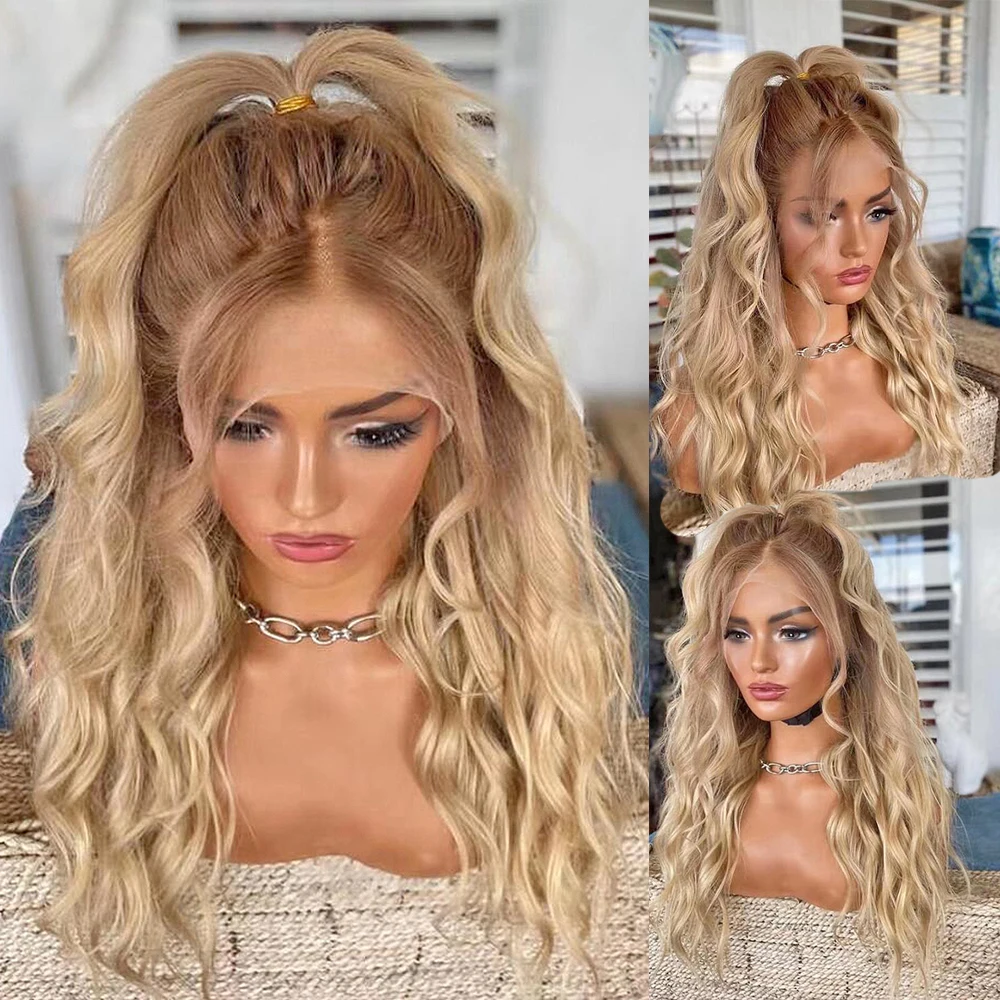 Top Trends: Blonde Lace Front Wig Human Hair Body Wave Brown Ombre Ash Blonde13x4 360 Lace Frontal Human Hair Wigs For Women Hd Transparent Shoppable Styles