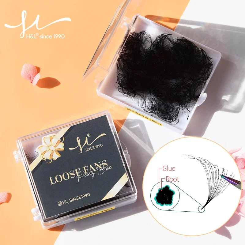 Top Trends: H&L SINCE 1990 Narrow Stem Premade Volume Fans Lash Loose Fans 3-14D Slim Thin Pointy Base Russian Volume Fans Eyelash Extension Shoppable Styles