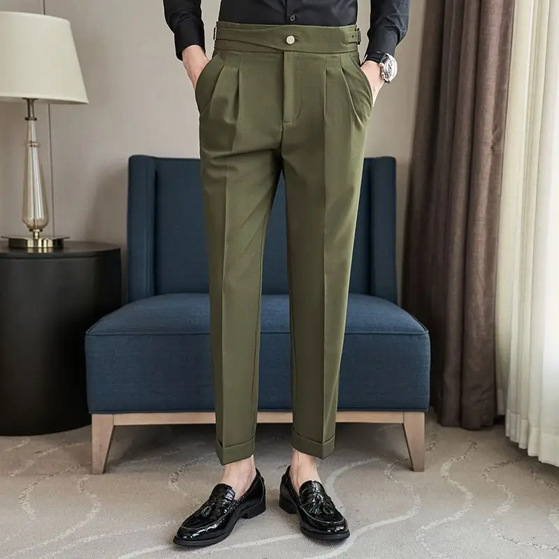 Top Trends: 2023 New Spring And Autumn Fashion Simple Casual Business High Waist High Rise High Rise Straight Fit Plush Handsome Suit Pants Shoppable Styles