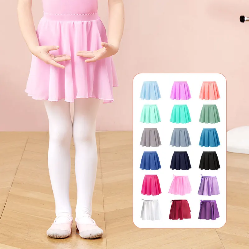 Top Trends: Ballet Skirt Girls Tutu Skirts For Ballet Dance Chiffon Skirts Elastic Waist Short Ballet Skirt For Girls Shoppable Styles