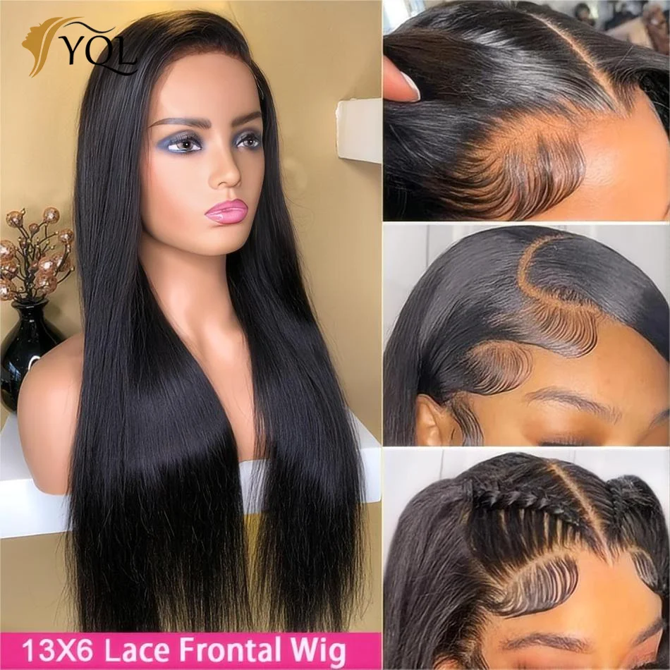 Top Trends: Straight 13X6 Lace Frontal Wig Human Hair Transparent 13x4 Lace Front Human Hair Wigs Bleached The Knots Brazilian Remy Hair Shoppable Styles