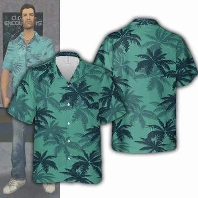 Top Trends: New Men's Shirt Game Character Same Style Short Sleeve Cuban Oversize Hawaiian 3D Print Summer Holiday Vacation Shoppable Styles