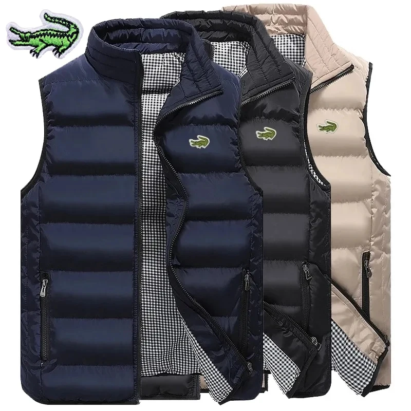 Top Trends: Men&#039;s Embroidery Brand Cotton Tank Top Jacket Autumn And Winter High End Fashion Casual Comfort Sleeveless Outdoor Warm Down Shoppable Styles