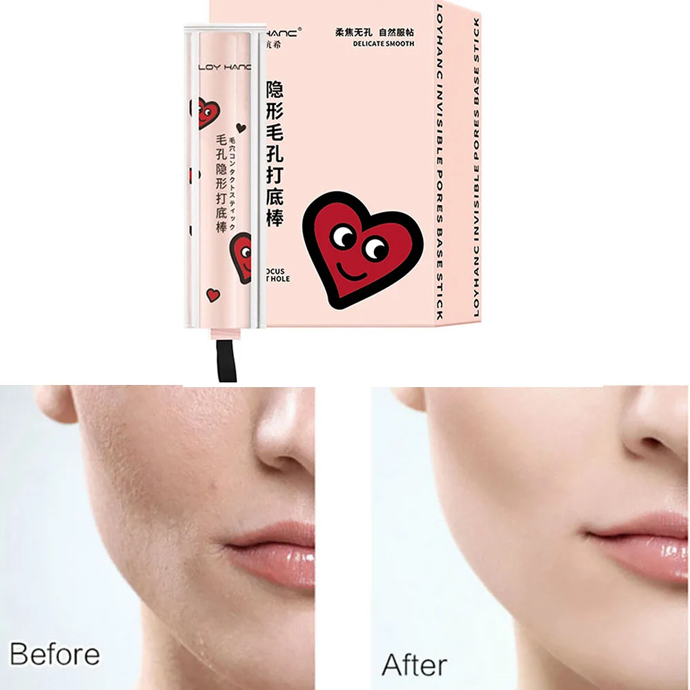 Top Trends: Invisible Pore Primer Stick Pore Eraser Waterproof Face Primer Makeup Base Oil-control Smooth Fine Lines Isolation Makeup Primer Shoppable Styles