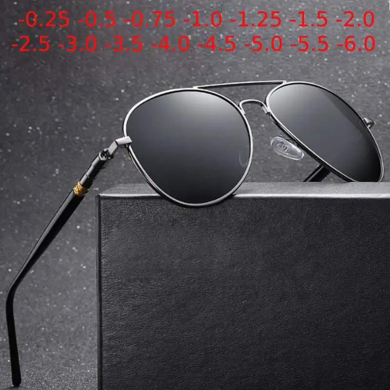 Top Trends: Prescription Polarized Nearsighted Pilot Sunglasses Men Women Driving Sun Glasses Spectacles With Diopter -0.5 -1.0 -1.5 To -6.0 Shoppable Styles