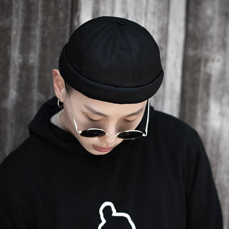 Top Trends: Fashion Hip Hop Beanie Street Hat Men Skullcap Women Winter Warm Brimless Baggy Melon Cap Cuff Docker Fisherman Beanies Hats Shoppable Styles - Image 2