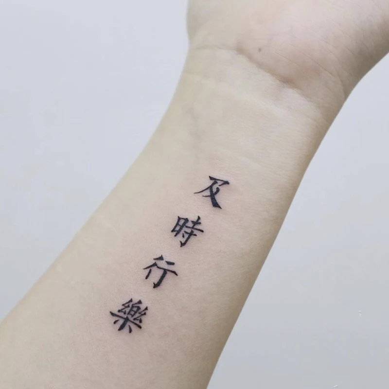 Top Trends: Waterproof Temporary Tattoo Sticker Traditional Chinese Characters Design Body Art Fake Tattoo Flash Tattoo Wrist Female Male Shoppable Styles