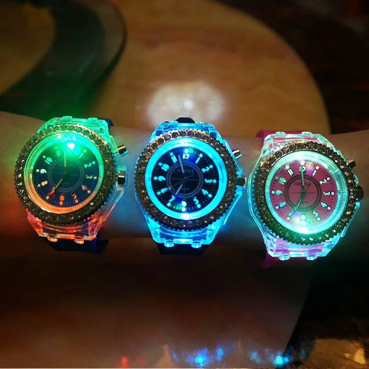 Top Trends: LED Multicolour Light WristWatch Led Flash Luminous Watch Personality Trends Students Lovers Jellies Woman Men's Watches Shoppable Styles