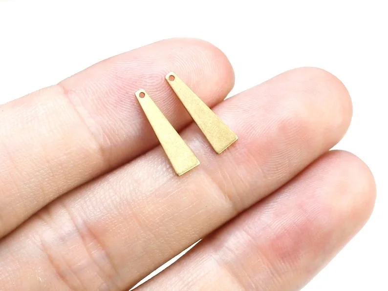 Top Trends: 100pcs Dangling Earring Charms, Brass Stick Charm, Trapezoid Charms, Earring Findings, 14x4mm, Jewelry Making - R2488 Shoppable Styles