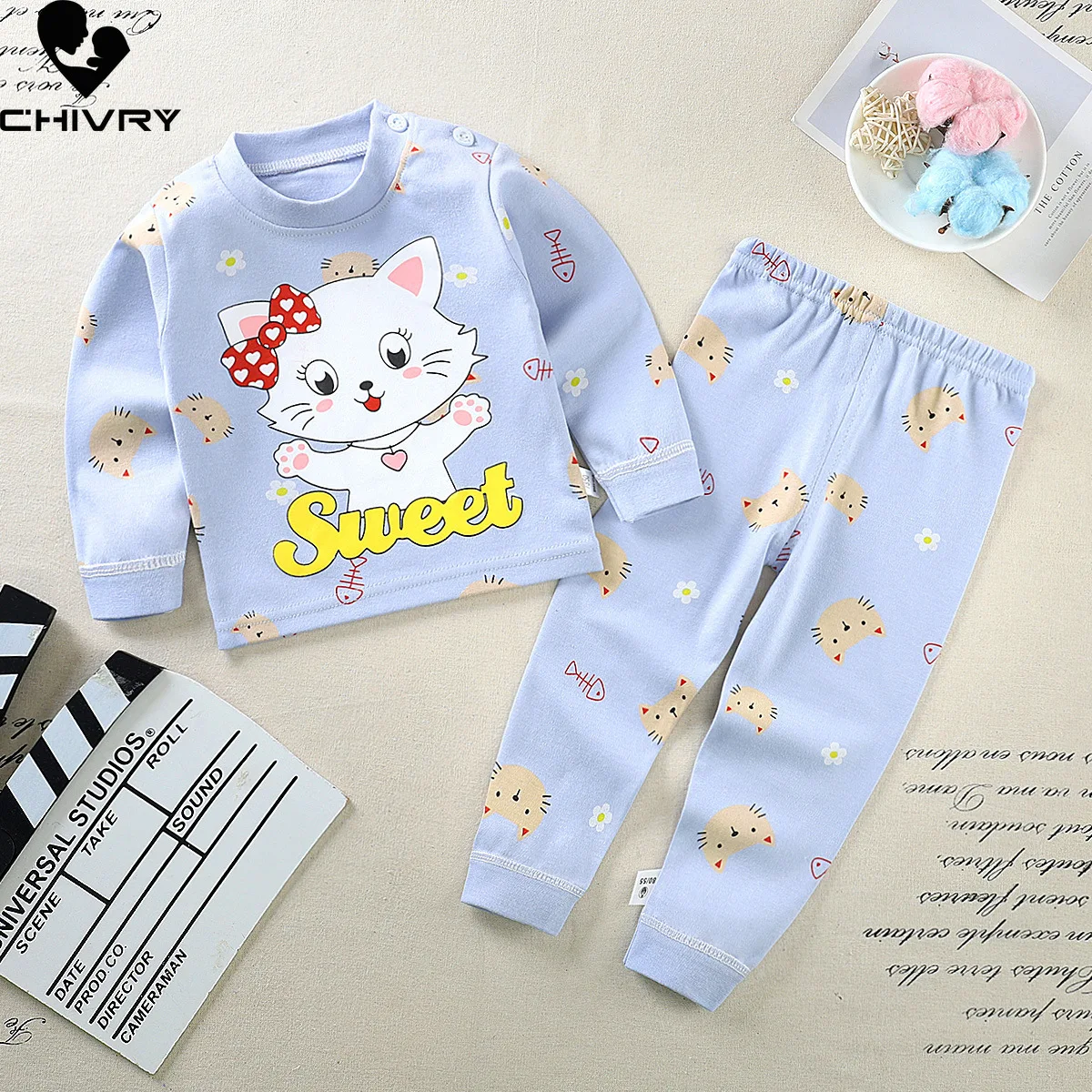 Top Trends: New 2023 Kids Boys Girls Pajama Sets Cartoon Long Sleeve T-Shirt Tops With Pants Toddler Baby Spring Autumn Sleeping Clothes Shoppable Styles