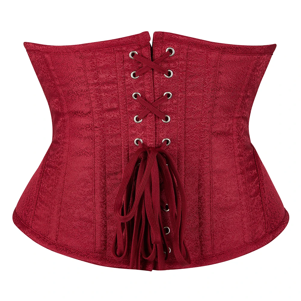 Top Trends: Short Torso Red Underbust Corset Steampunk Corselet Top Hourglass Curve Shaper Slimming Waist Trainer Shoppable Styles - Image 3