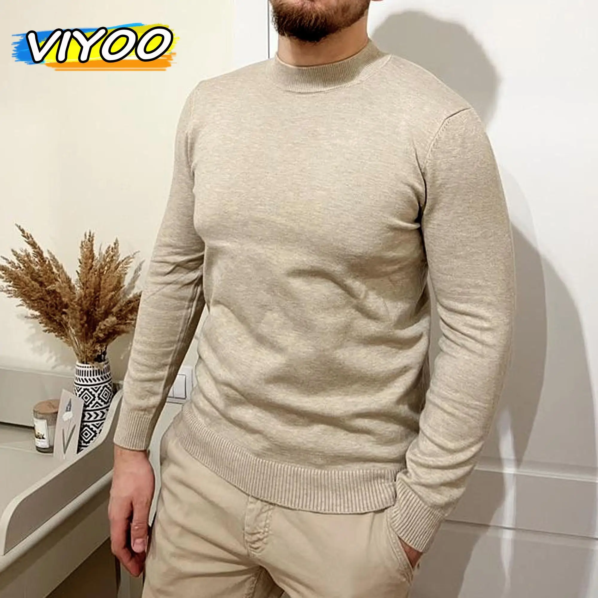 Top Trends: Women's Men's 5XL Plus Size Knitted Blouse Knitwear Half Turtleneck Sweater Korean Fall Clothes Pullovers Apparel For Man 2023 Shoppable Styles