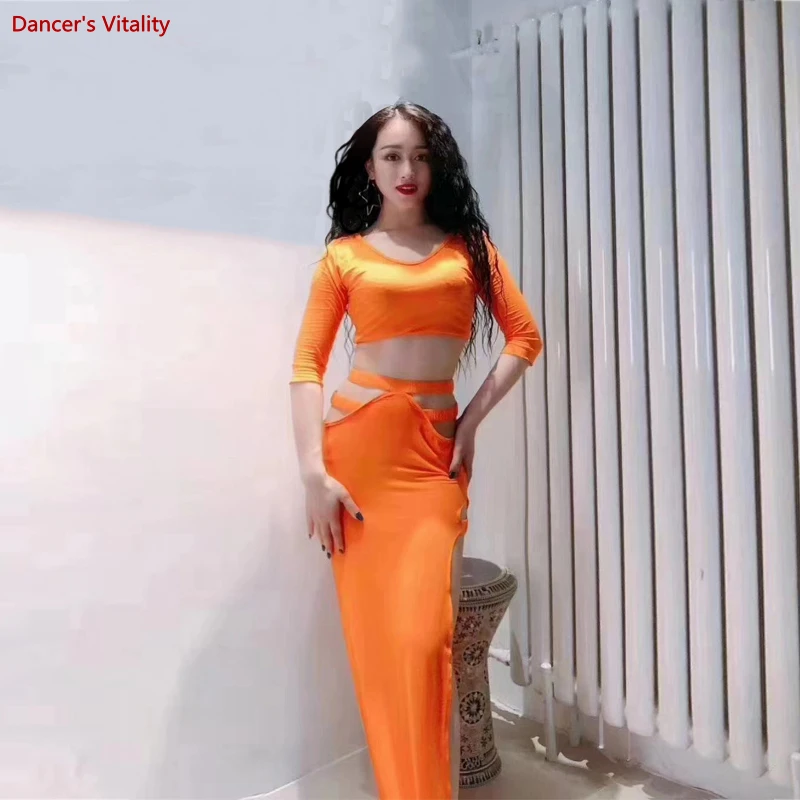 Top Trends: Belly Dance Clothing Female Adult Elegant Top Practice Clothing New Profession Sexy Competition Long Skirt Suit Shoppable Styles