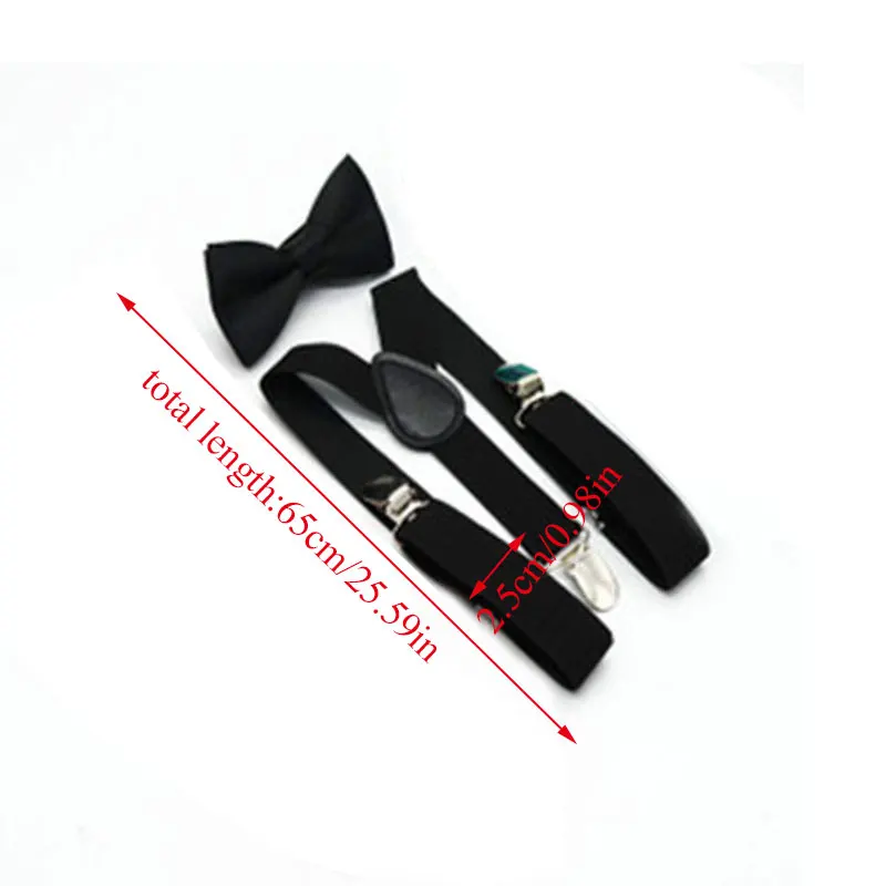 Top Trends: Bow Tie Suspenders Set For Baby Boys Elastic Solid Color Y-Back Braces Adjustable Suspender Children Matching Tuxedo Suit Brace Shoppable Styles - Image 6