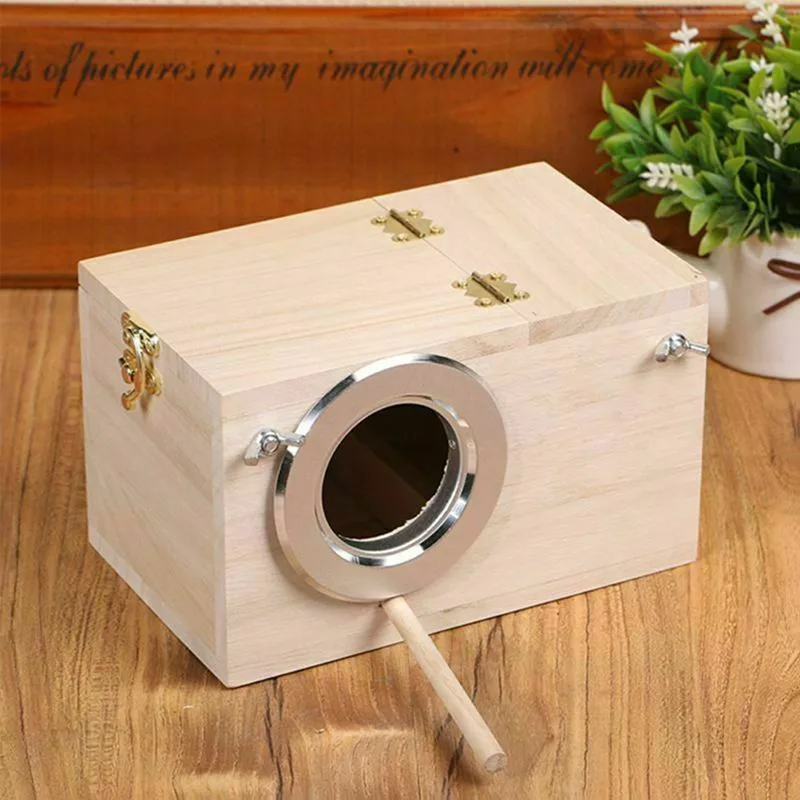 Title 2, High Quality Wooden Bird Cage Nesting Box Breed...